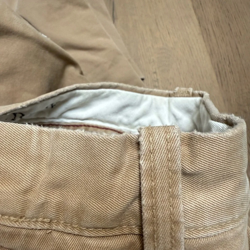 J Crew Men's Broken In Regular Fit Dark Tan Chinos in Size 34W 32L.